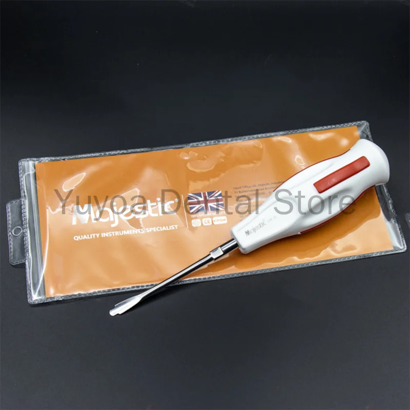 Aço inoxidável elevador dental elevadores, raiz curva, instrumento cirúrgico dentista, punho plástico, esterilizável, 16 estilos, luxo, 1pc