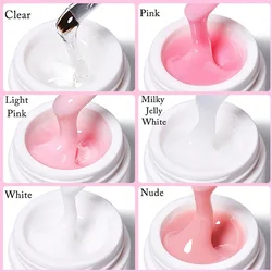 15/5ml Professional Semi-Solid Polyer Extension Gel Non-Stick Hand Pink/White/Clear Sculpture Gel DIY UV Gel Acrylic Extend Gel