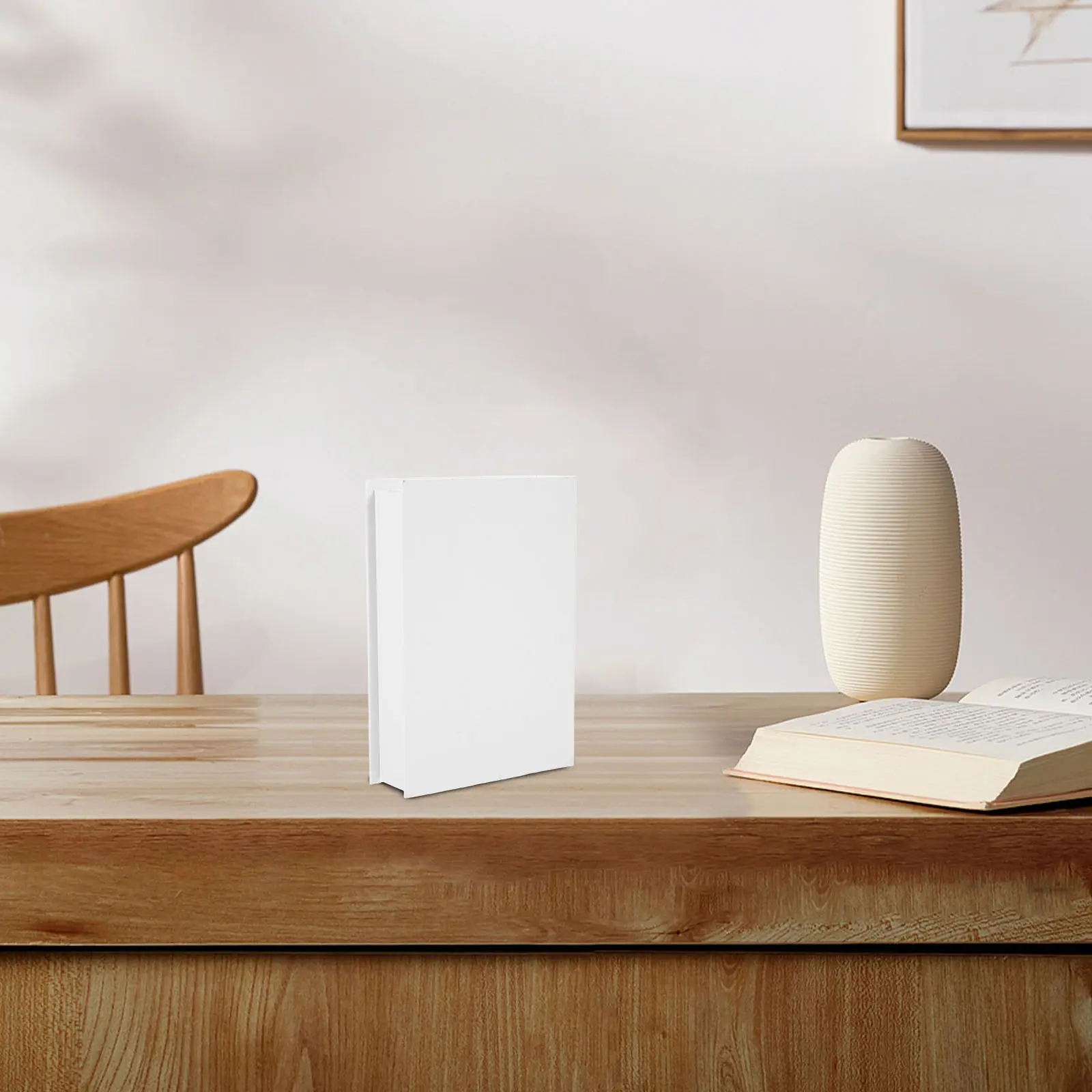 Decorative Book Storage Box Faux Vintage Style Hollow Book Shaped Box for Rings Earrings Necklaces Bookshelf Desk Organization