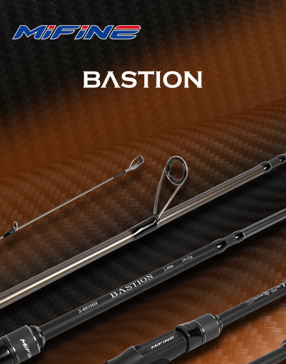 MIFINE BASTION Spinnrute 5/6 Segmente 30T 3-12g/4-15g/5-25g/7-28g/8-35g/10-42g Rockfishing-Ruten F für Süß- und Salzwasser – Detail 1