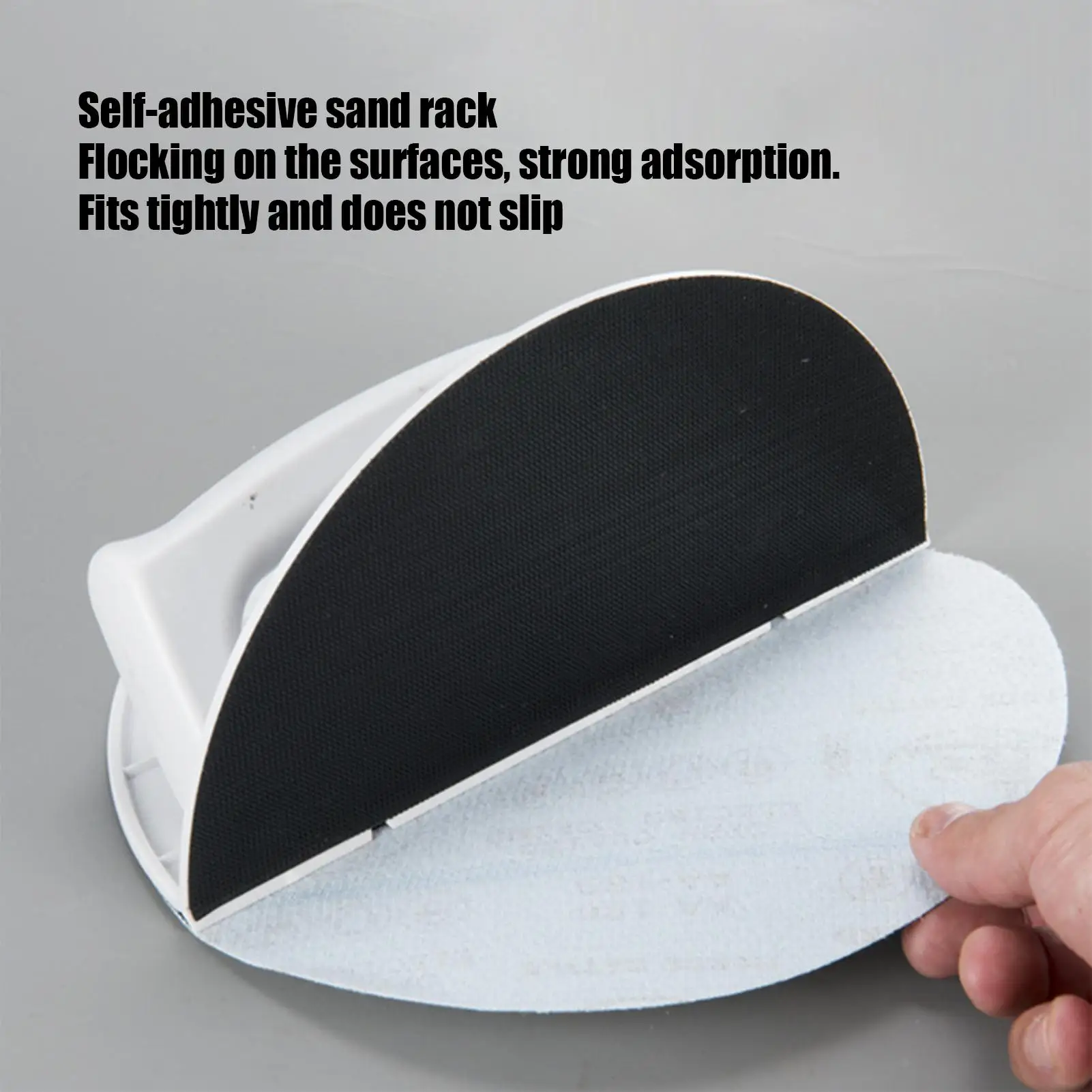 

Angle Sanding Sandpaper Tool With 10Pcs Sandpaper Self-Adhesive Semi-Circular Polishing Scrapper For Cleaning Molding