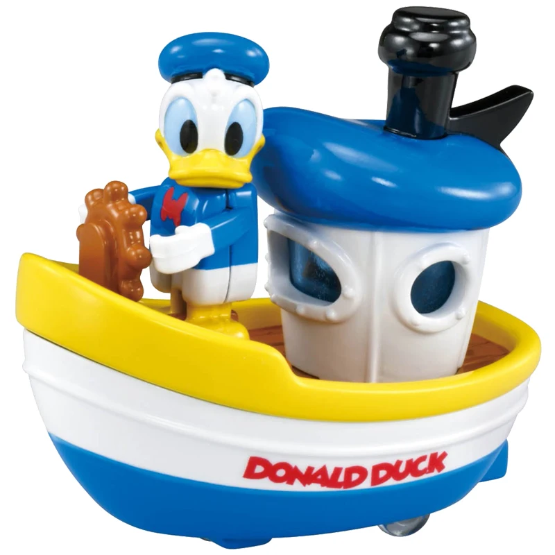 TOMY Tomy doll alloy small car model toy display 04 Donald Duck sailing car, adult collection display, children's toys