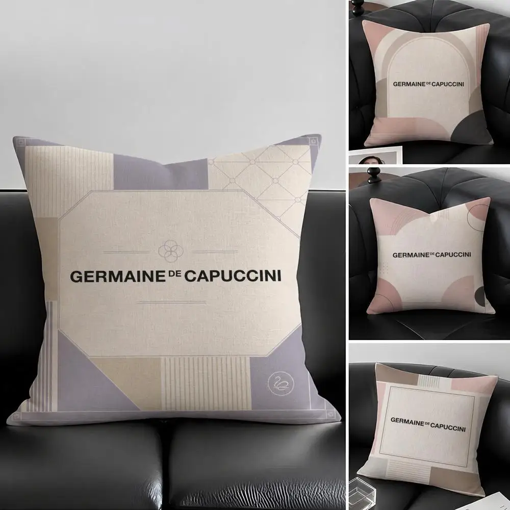 Funda de Cojín de Lino Natural Marca Germaine de Capuccini, Juego de Fundas de Almohada Todo en Uno para Sofá, Dormitorio y Silla