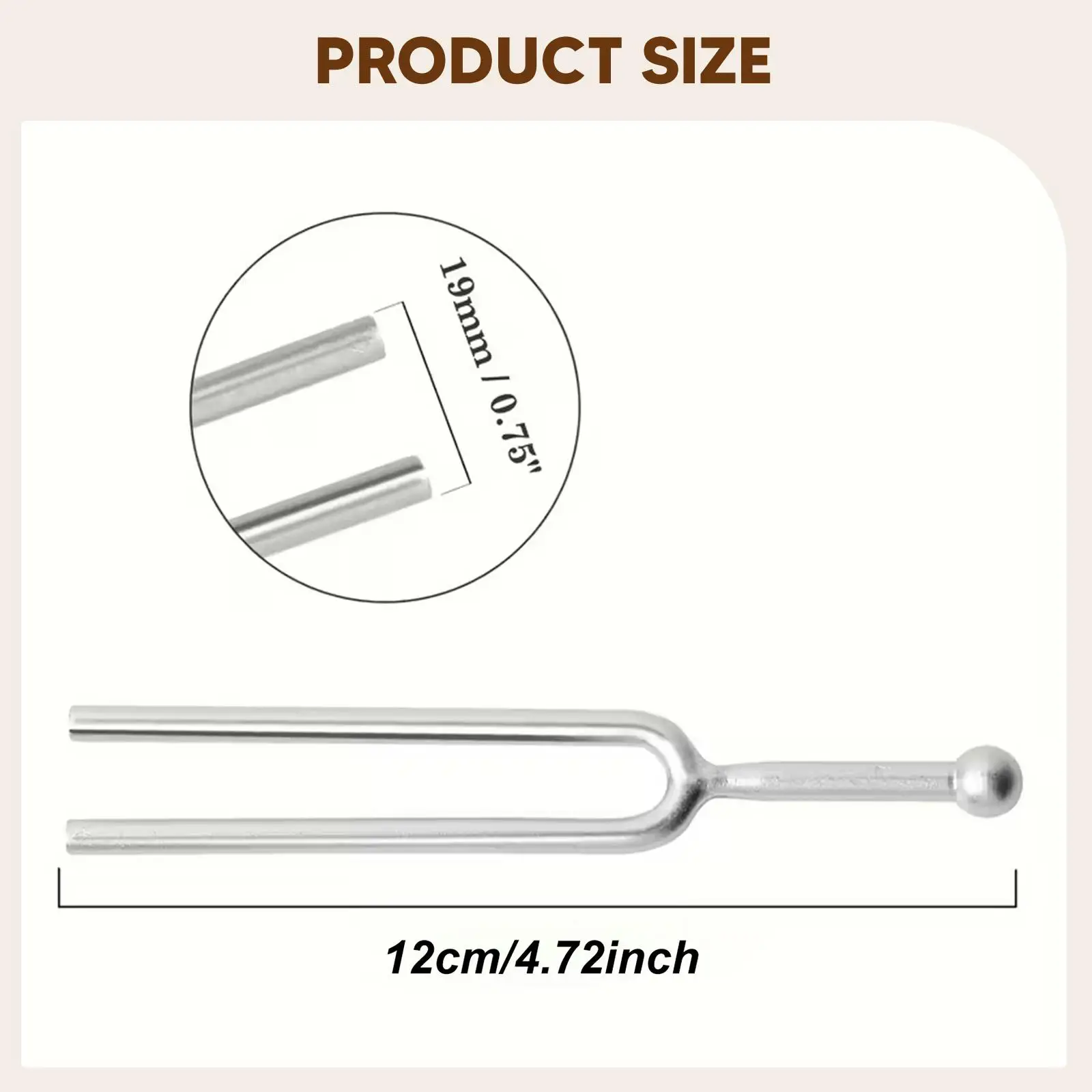 

Portable Tuning Fork Essential Professional Metal Instrument 440 Hz 432 Hz with Mallet for Teaching Travel