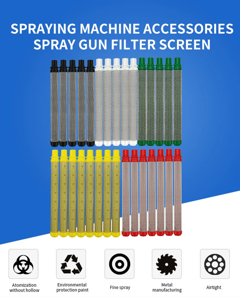 5 Stück 30-200 Mesh Airless Farbspritzfilter – Reduziert Düsenverstopfung – Zubehör für Spritzgeräte – Detail 1