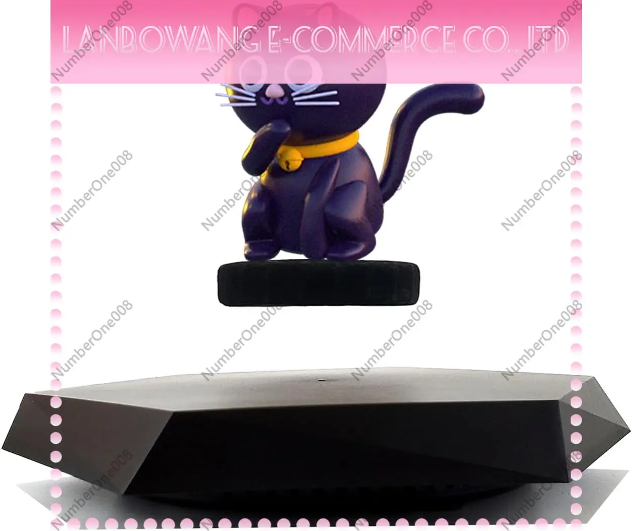 

Magnetic Levitation and Rotation Display Stand for Figures Jewelry Weight-bearing 350g Base UFO Floating Display Rack with Light