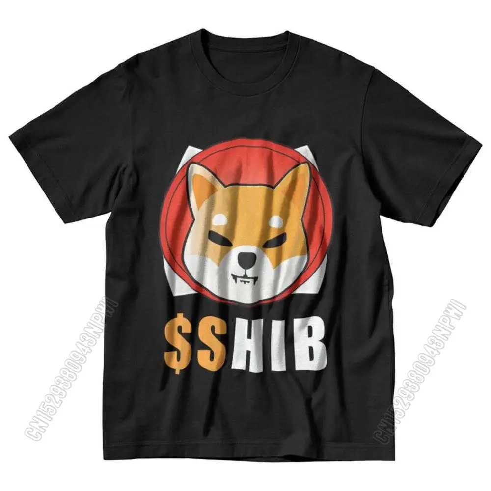 Shiba Inu T Shirt For Men Pre-Shrunk Cotton Tshirt Awesome Tee Cryptocurrency Hodler Shib Token Crypto Coin T-Shirt