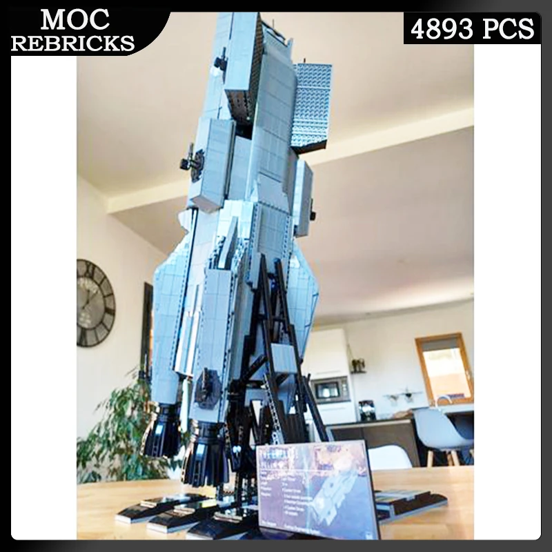 มอซี- 119575   Space War Series Expanse Pella Mcrn Light Cruiser Building Block ปริศนาประกอบการศึกษา DIY ของเล่นเด็กอิฐ