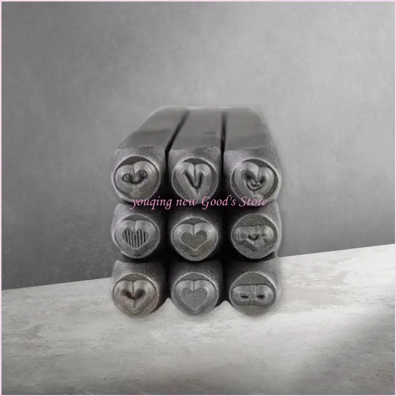 

57QA набор из 9 Love Heart Series серия металлических кожа
