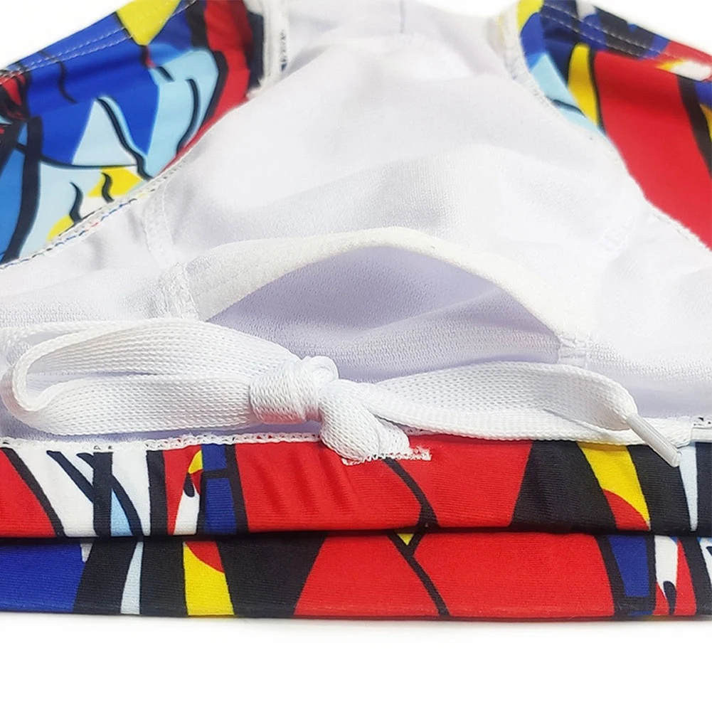 

Sexy Men Rainbow Striped Swimwear Swimming Briefs Quick Dry Pool Beach Bikini Swimsuit Board Shorts Gay Male Sport Bathing Trunk
