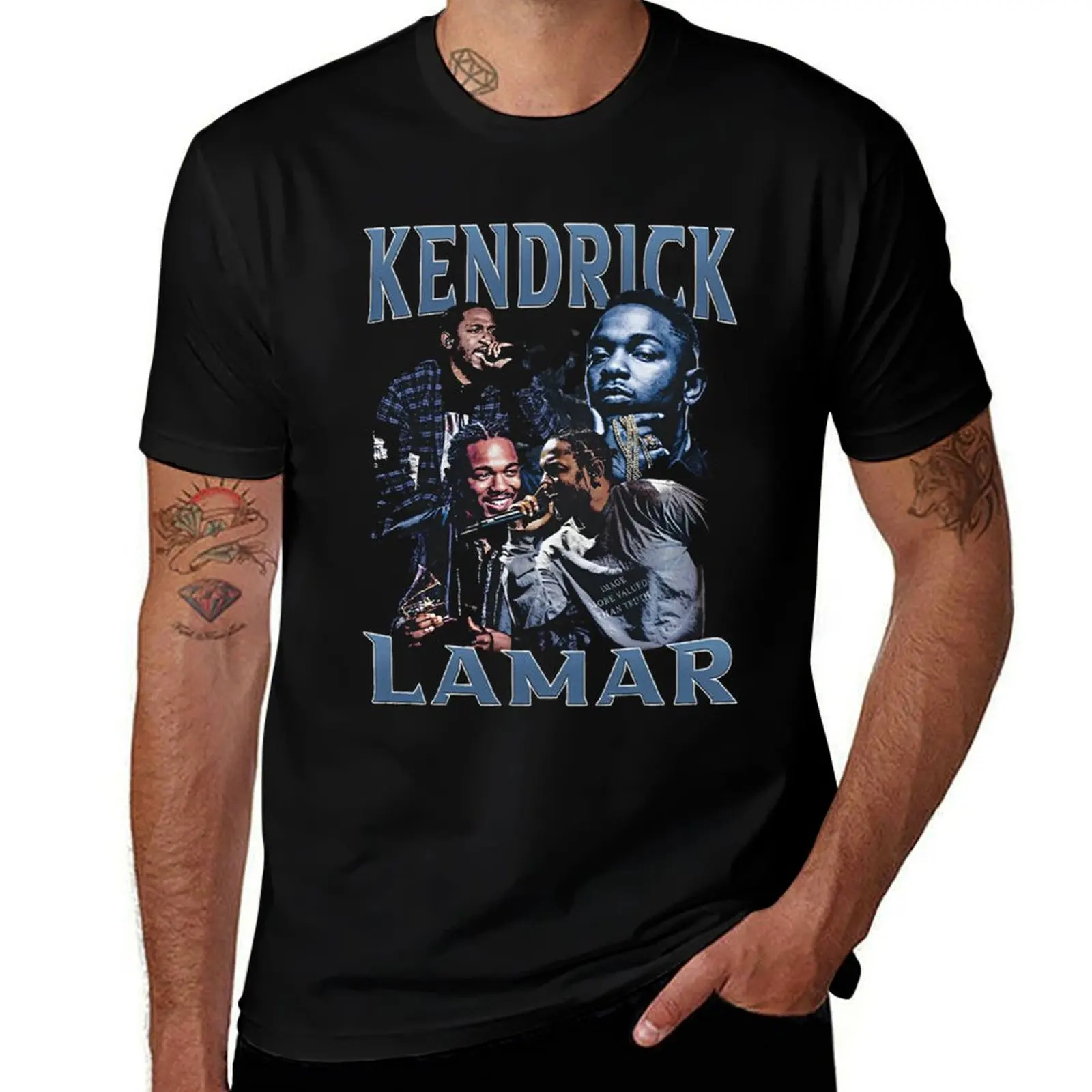 

Kendrick Vintage 90s Style T-Shirt clothes shirts graphic blue lock fruit of the loom mens t shirts