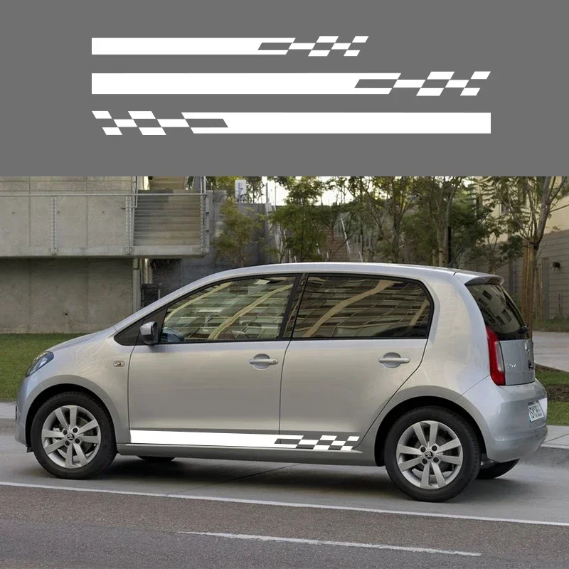 For Skoda Fabia Karoq Citigo Visions SuperB the Yeti Octavia Fashion racing stripes car stickers decoration vinyl accessories