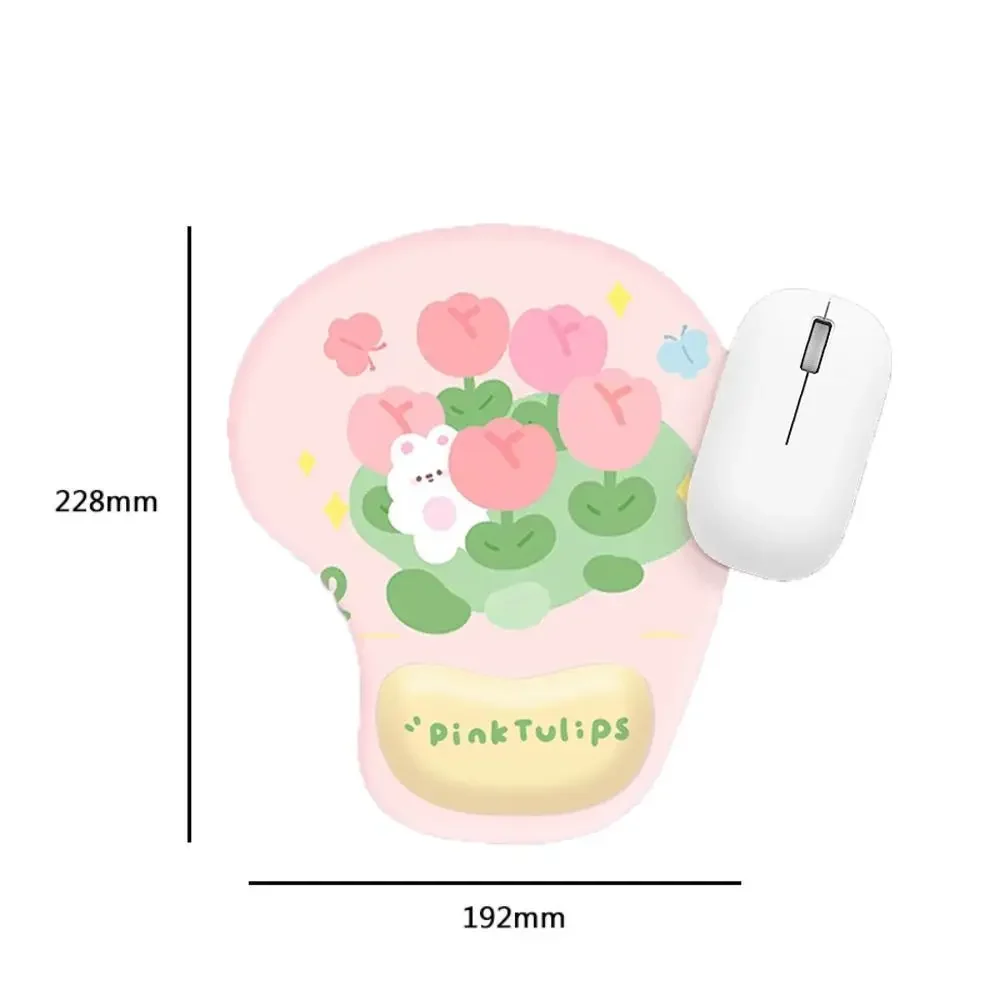 Cartoon Ergonomic Hand Support Mouse Mat Non Slip Comfortable Office Accessories Cute Silicone Relaxing Mousepad Office