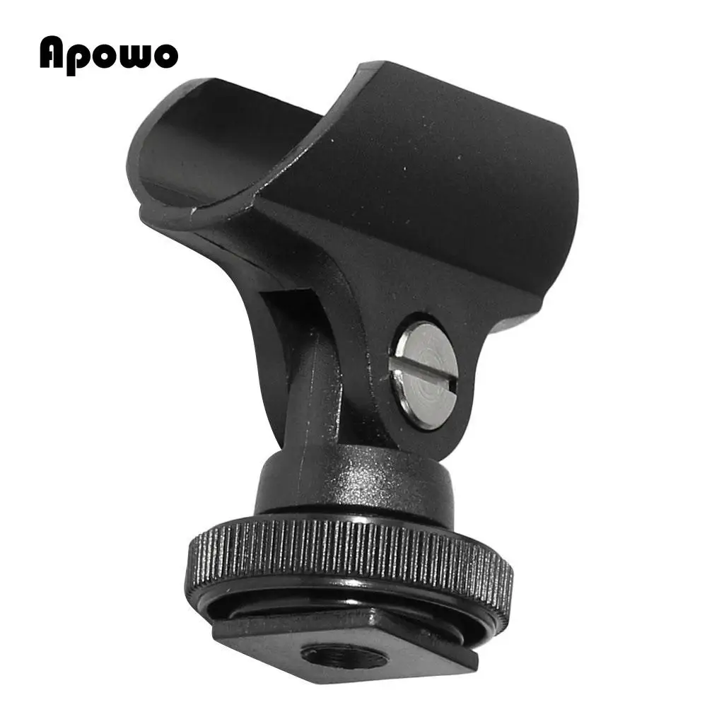 Hot Shoe Microphone Clip for Video Camera/Interview Microphone Accessories user-friendly adjustment convenient