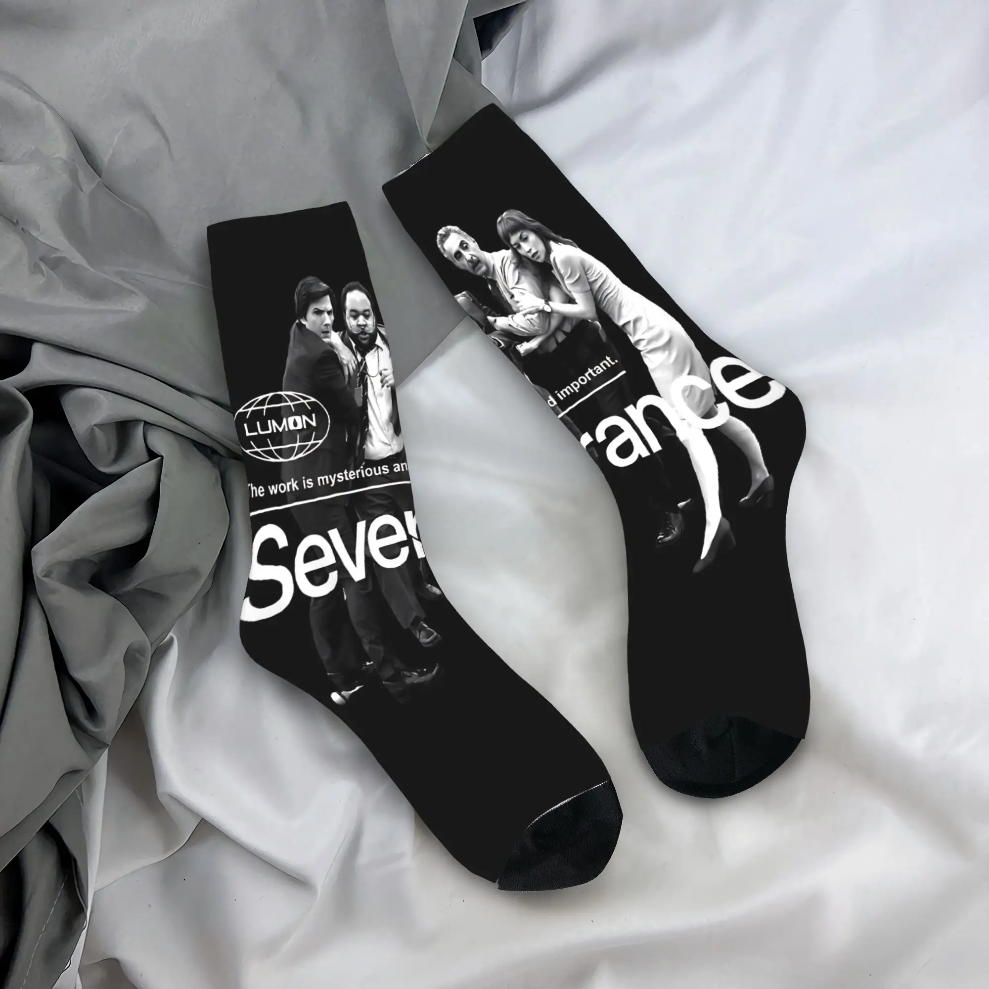 Severance Macrodata Refinement Department Socks Graphic Stockings Anti Slip Men's Socks Soft Autumn Fashion Outdoor Sports Socks