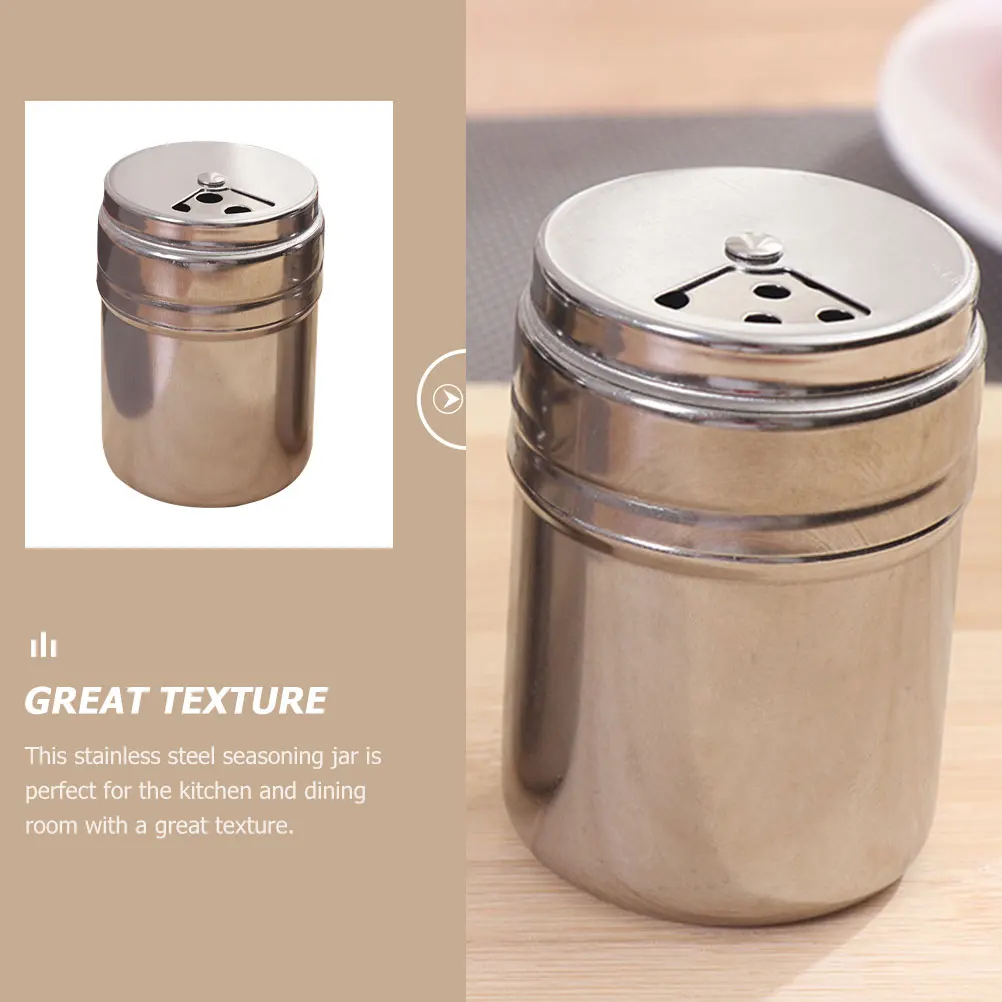 

5pcs Stainless Steel Spice Jars Airtight Seasoning Bottles Salt Pepper Easy Clean Reusable Condiment Containers Kitchen