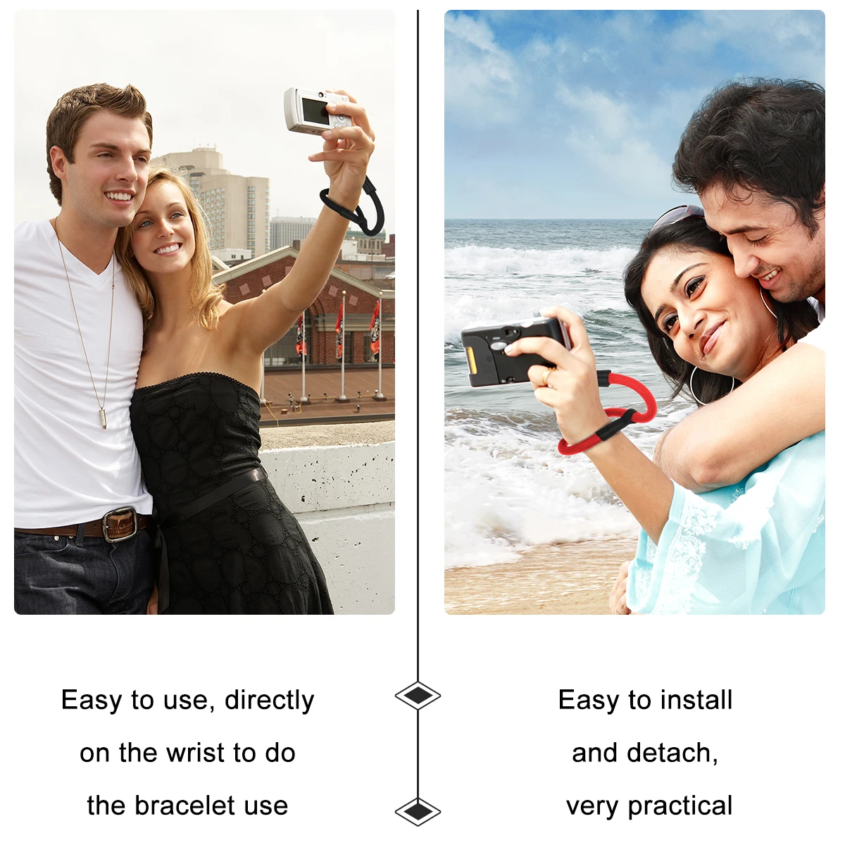 

2 Pcs Camera Wristband Bracelet Set Pocket Lanyard Rope Fashion Strap Straps Long to Weave