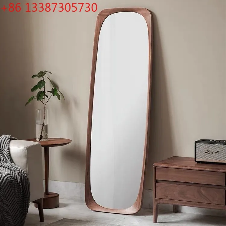 

Nordic medieval full-body mirror solid wood full-body floor full-length mirror household floor-to-ceiling mirror
