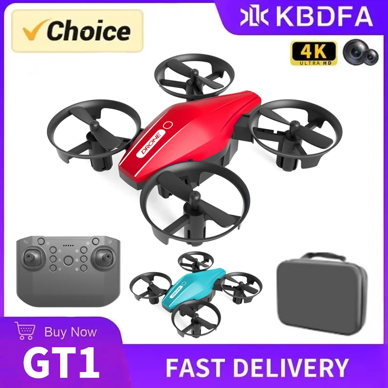 KBDFA GT1 드론 – 듀얼 HD 카메라, 항공 사진 촬영, FPV 비행, 장애물 회피 기능, 접이식 RC 쿼드콥터 장난감