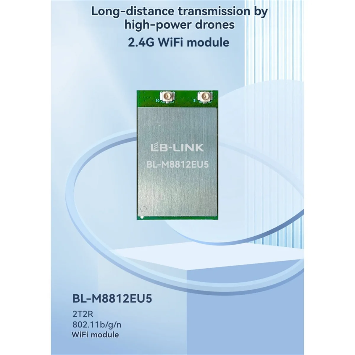 

A45U BL-M8812EU5 Дроны дальнего действия 2,4G Wi-Fi Модуль высокой мощности 2T2R Режим USB2.0 для FPV Дрон VTX