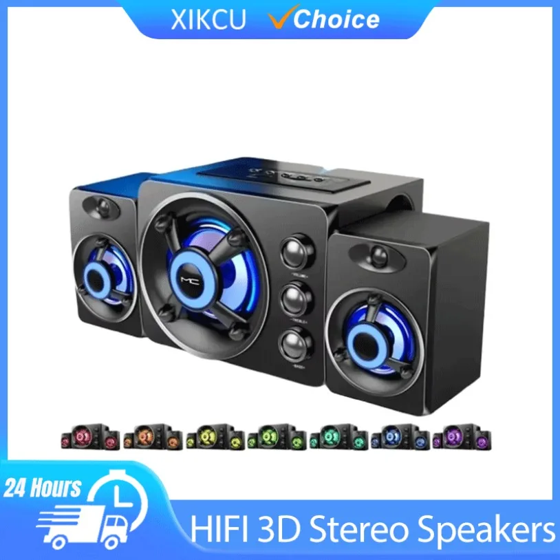 

HIFI 3D Стереодинамики Обновление со светодиодной подсветкой AUX USB Проводной беспроводной Bluetooeh 5.0 Аудио Домашний кинотеатр Объемный звук Бар ТВ