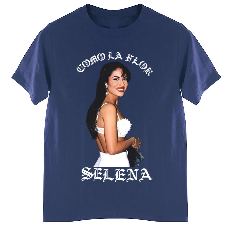 Selena Quintanilla Singer Cotton T-Shirts Men Women Short Sleeve T Shirt Hip Hop Streetwear Harajuku Unisex Tees Tops Clothing