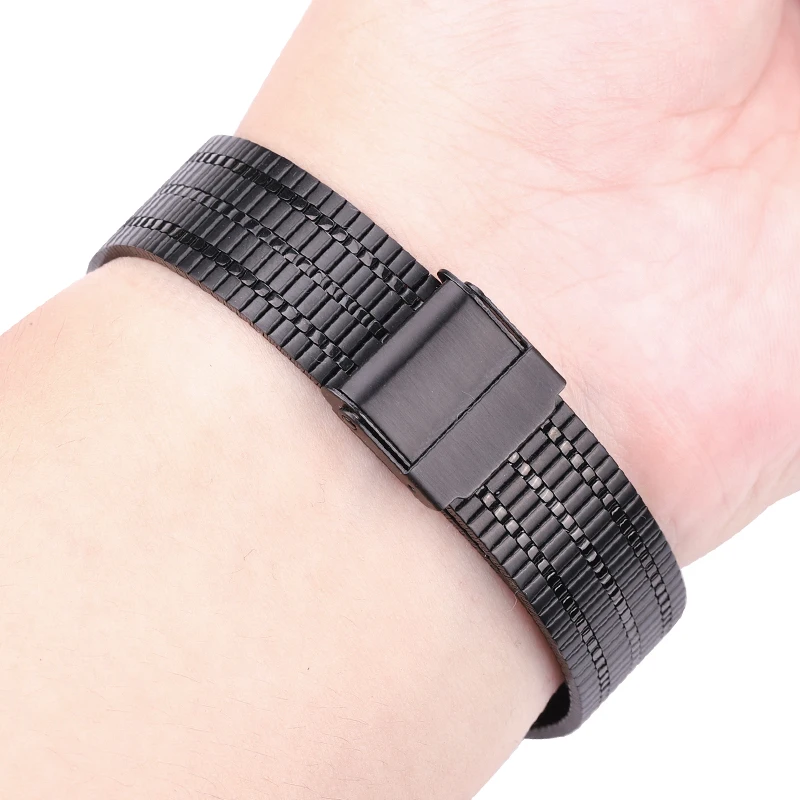 new Stainless Steel Watch Strap Bracelet 20mm 22mm Breathable Women Men Watchbands Quick Release Spring Bar Band Accessories