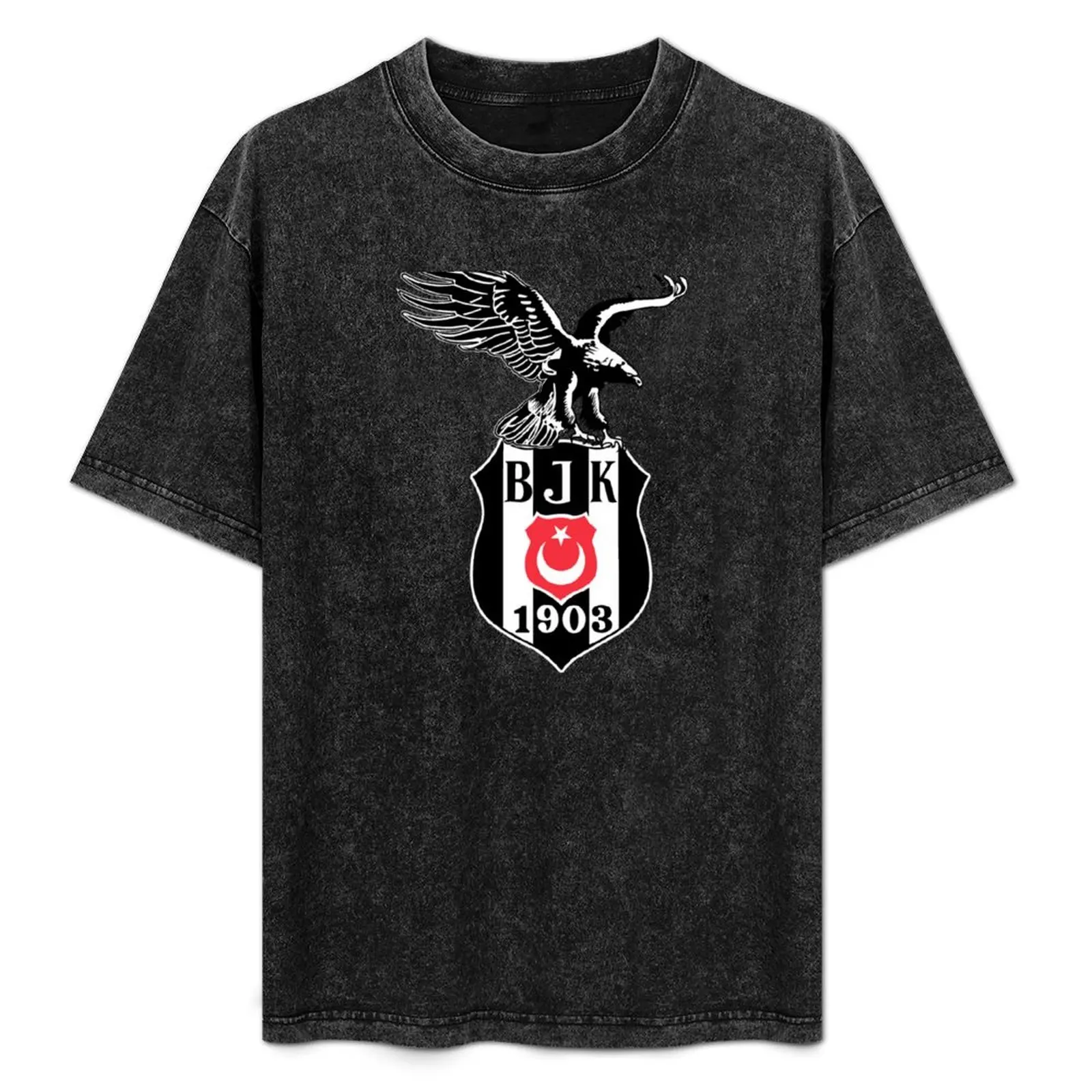 

Besiktas Eagle Logo Sticker T-Shirt Casual All Match Tee Shirt for Men