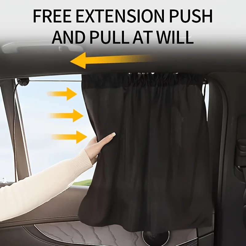 1-4 Pieces Black Car Sunshade, Suction Cup Sunshade - Easy To Install, Sun Protection, Heat Insulation, Compatible with Mostcars