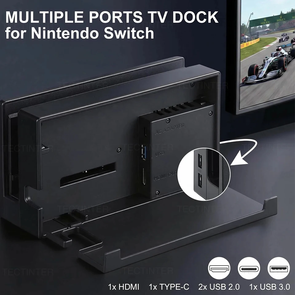 2 in 1 Charging TV Dock Station for Nintendo Switch Game Console with HDMI Cable Charger Docking Stand for NS Switch Accessories