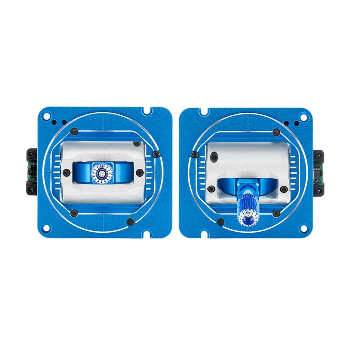 2PCS AG02 CNC Hall Gimbals Two-Way Adjustable Metal Hall Joystick for TX16S MKII/TX15/BOXER Remote Control Blue