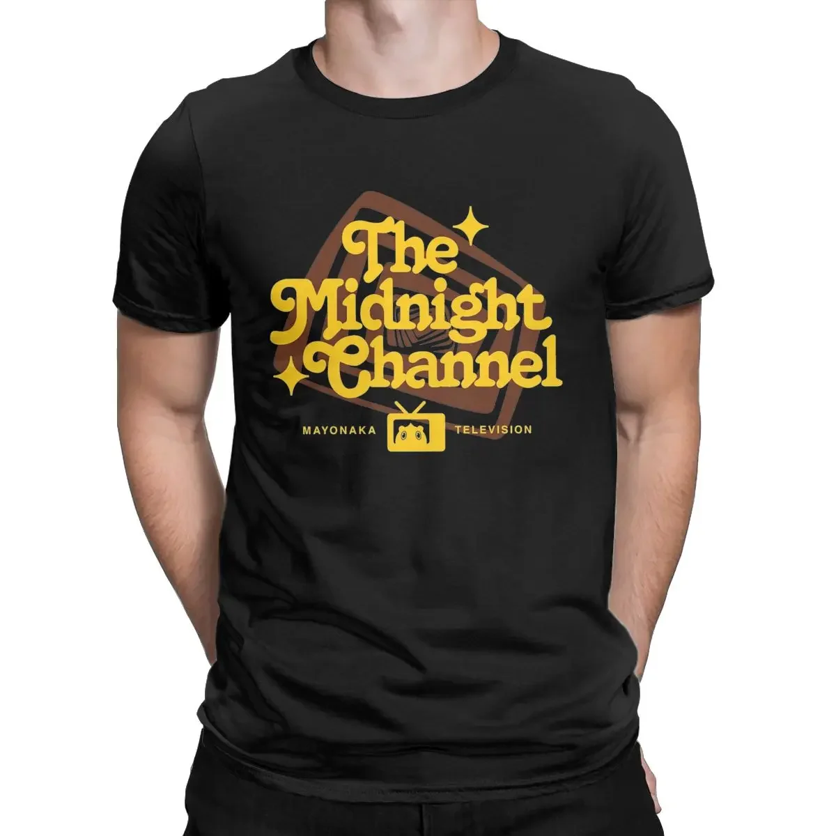 Persona 4 The Midnight Channel Men T Shirt Hot Japanese Anime Game TV Funny Tee Short Sleeve Crew Neck T-Shirt 100% Cotton Big