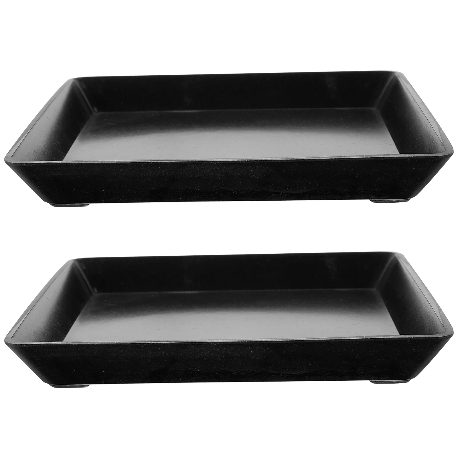 

2 Pcs Flower Pot Tray Flowerpot Succulent Home Plate Plant Pots Plastic Creative