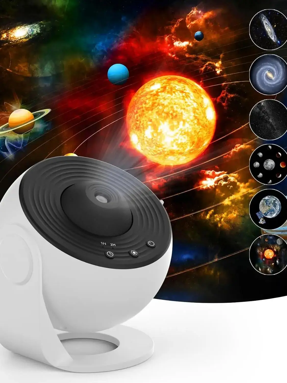 Projetor de estrela galáxia luz noturna imagens hd disco planetário projetor luzes com temporizador, lâmpada noturna para presente de natal quarto infantil