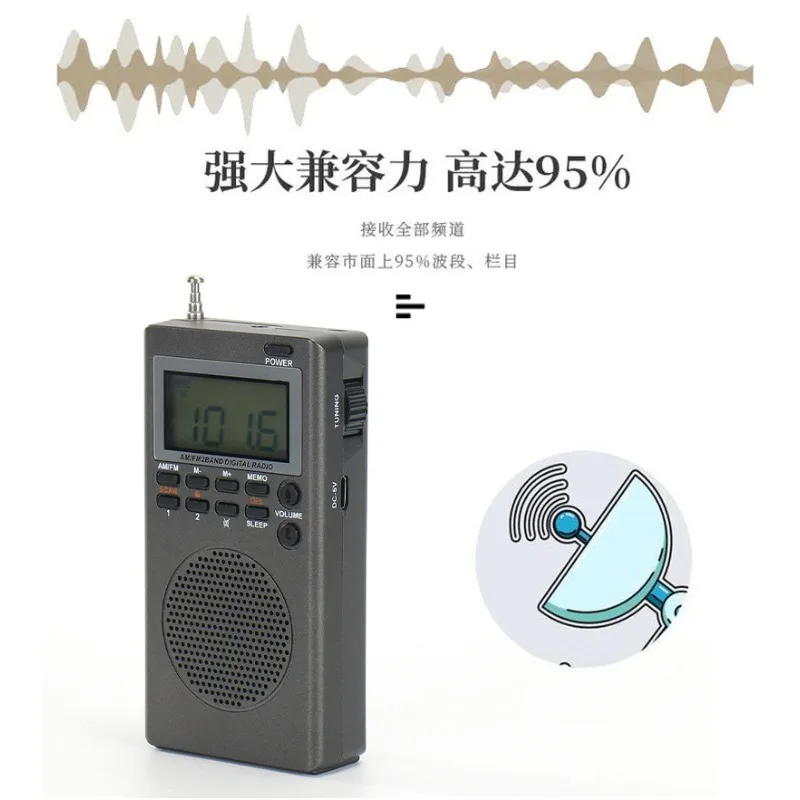 Portable Mini Pocket Radio Air Band Receiver Aviation Band FM AM HiFi Walkman