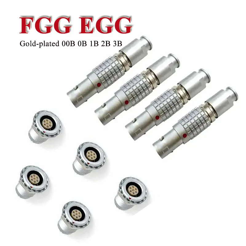 Compatible with REMO Connectors FGG Aviation Plug EGG Socket 0B 1B 2B 3B 4B 2-26 Pin Metal Push-pull Self-locking Connectors