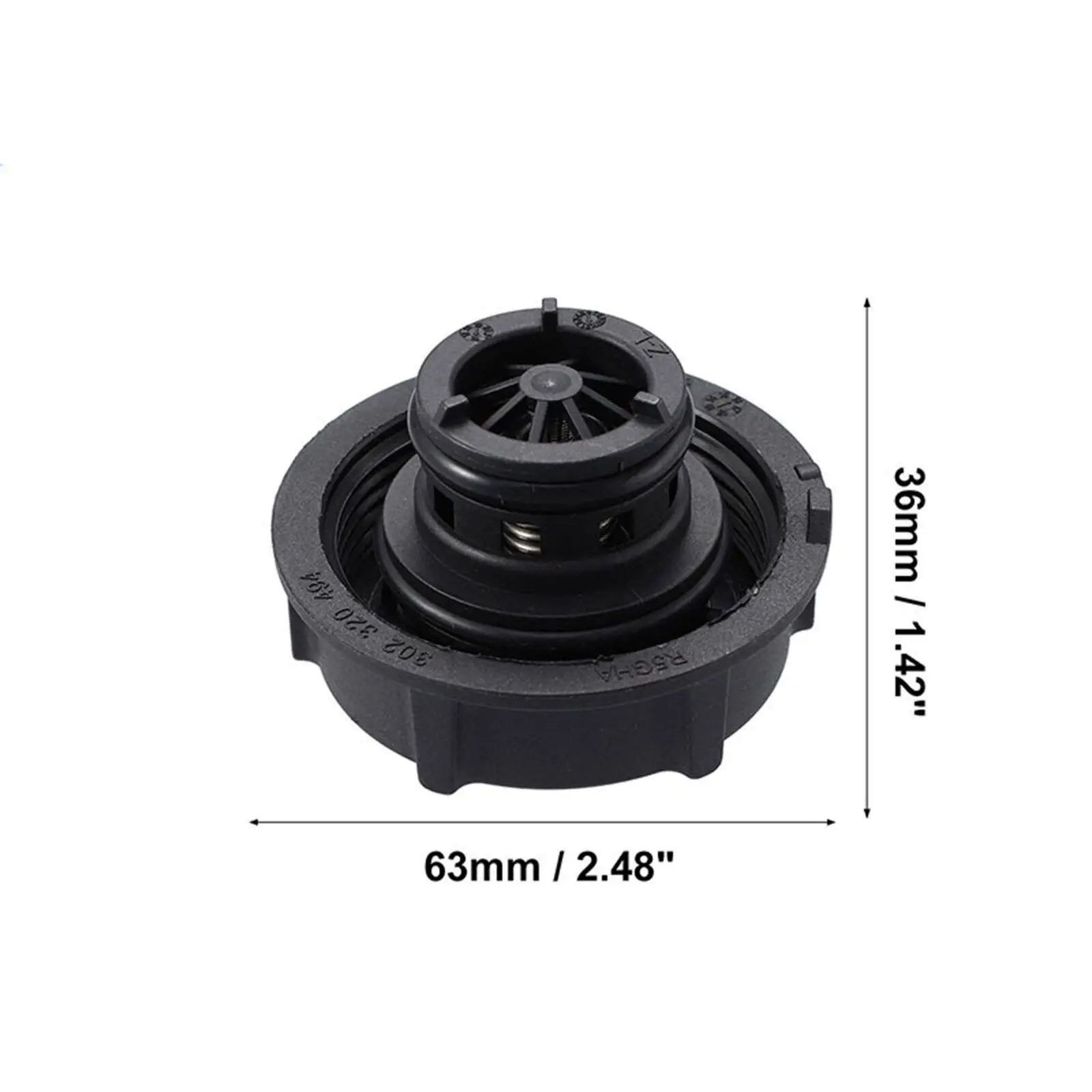 Tampa do tanque do líquido refrigerante do radiador preto 3M5H8100AD acessórios compatíveis para peças sobressalentes de fixação Ecosport