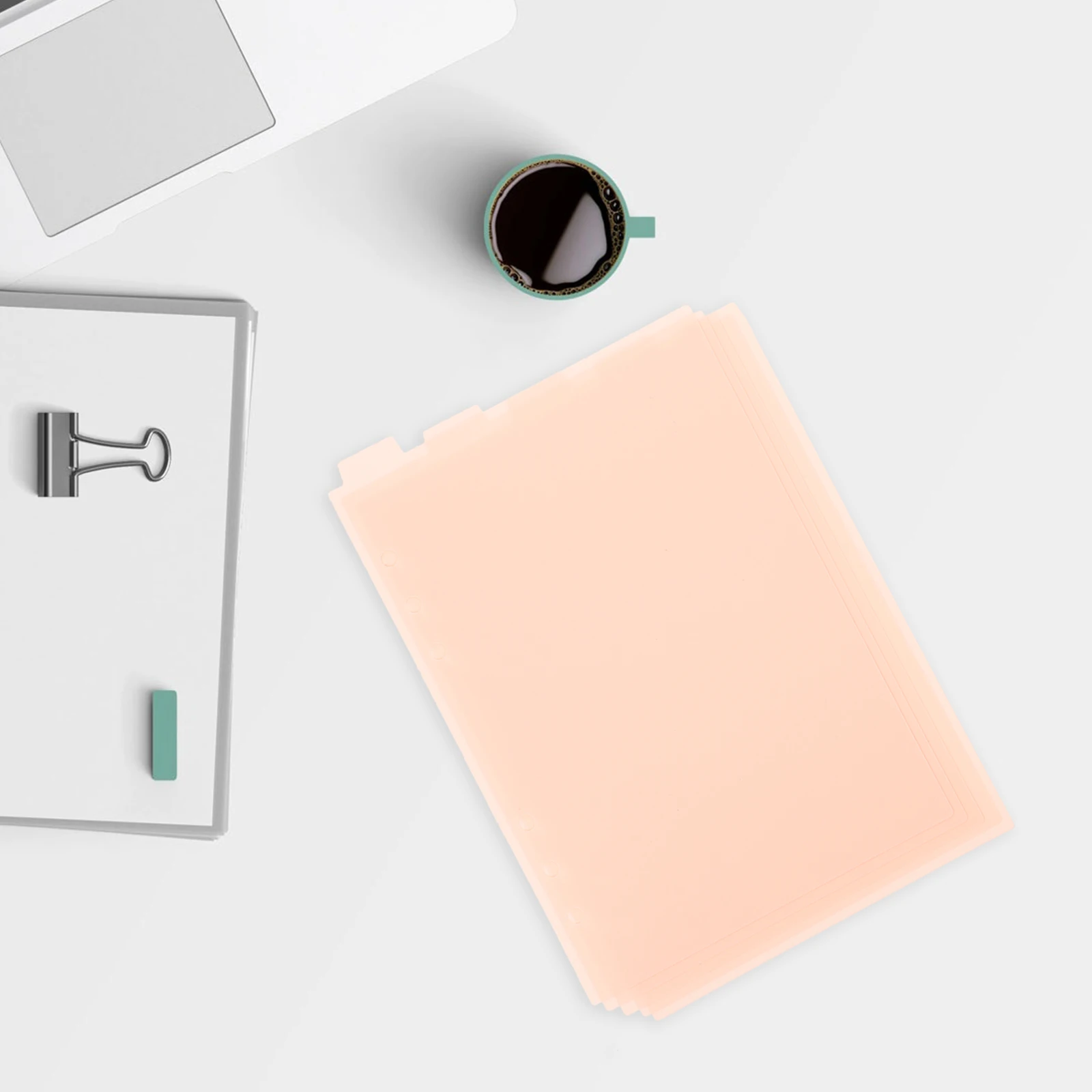 

5 шт. разделители для переплета, пластиковые разделители страниц, подходят для 6 кольцевых переплетов, офисный школьный органайзер, вкладки формата А5 для переплетов