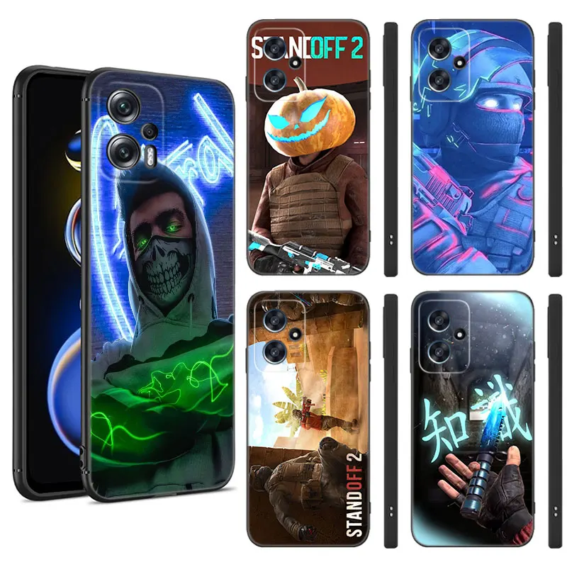 Game Standoff 2 Black Silicone Phone Case For Xiaomi POCO X3 X4 NFC F4 GT F5 F6 M3 M4 M6 X5 X6 Pro 5G M5 C55 C65