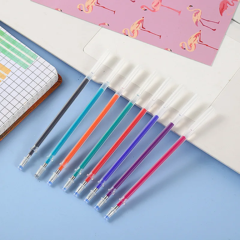 Cross-border Special for Erasable Pen Color Refill Easy Erasable Refill Thermal Erasable 0.5 Refill Gel Pen Stationery Glass pen