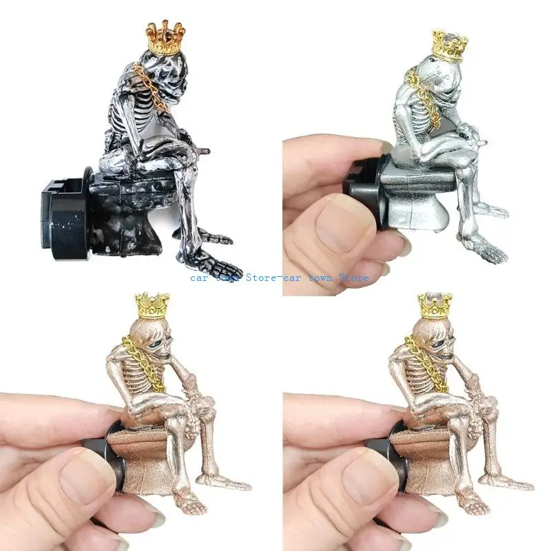 

RXJE Car Air Vent Essential Oil Diffuser Air Freshener Halloween Skull Ornament