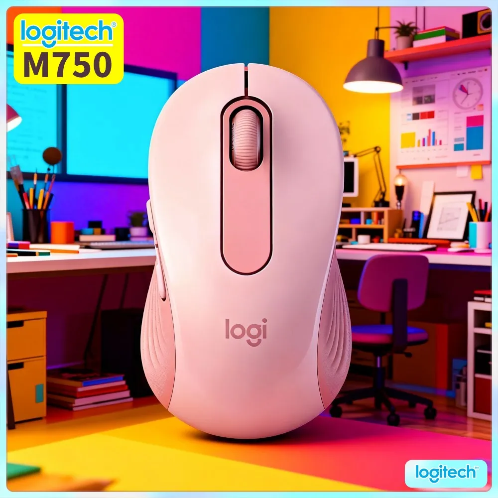 M750 Signature Wireless Mouse - Quiet Clicks, 3-Device Switch, Smartwheel, 20-Month Battery, Study Essential