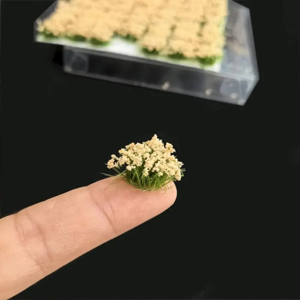 Costruzione fai-da-te in miniatura grappolo di fiori treno ferroviario materiali vegetali in ABS ciuffi di fiori statici modellismo simulazione