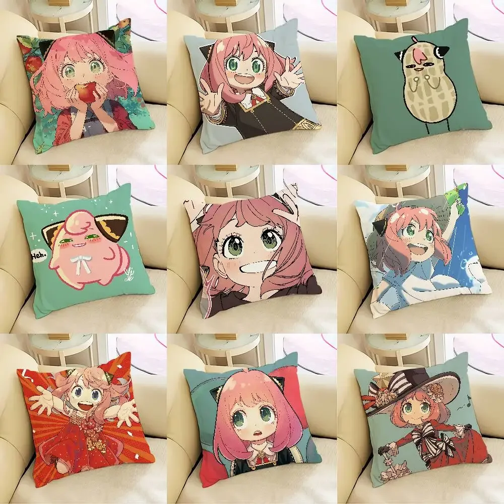 Cute A-Anya Forgers Case Plush Fabric Soft Pillowcase Double Sided Print Cushion Cover Household Gifts
