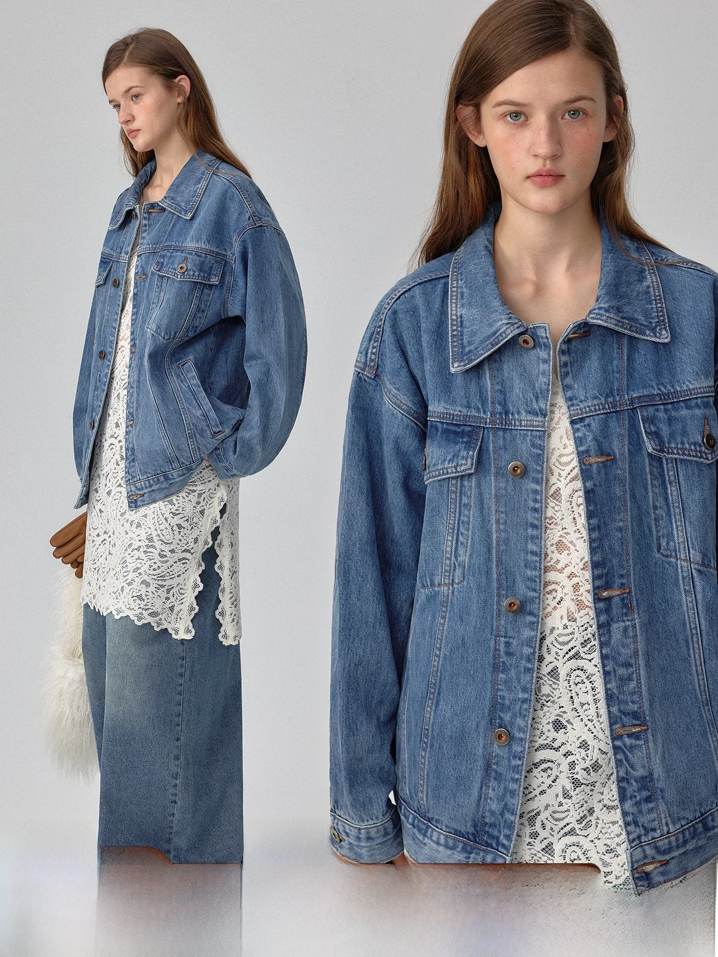 

Светло-голубая классическая джинсовая куртка женская, новая весенняя модель, маленький размер, свободный крой, универсальная, с длинными рукавами, с хлопковой подкладкой