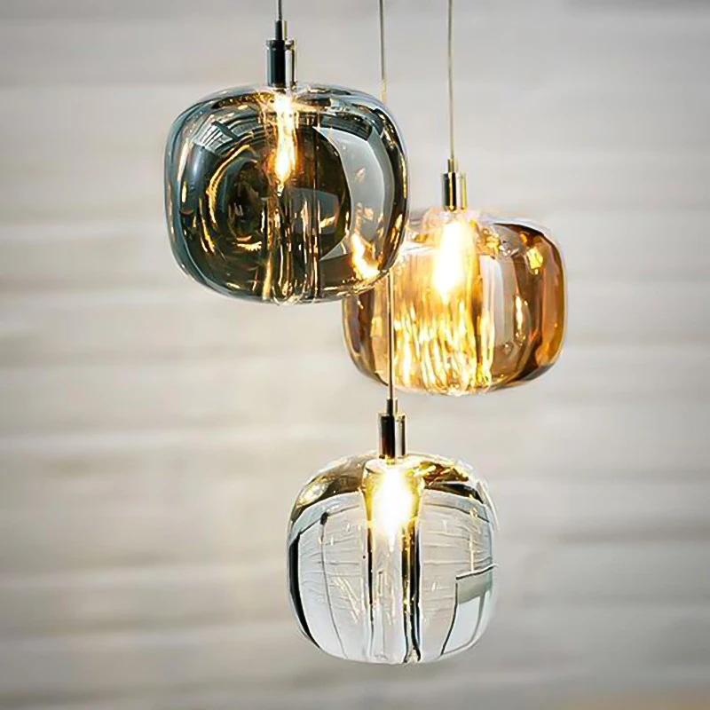 Yihao Custom Copper Pendant Light Modern Luxury K9 Crystals Chandelier Remote Control for Villa Hotel Staircase Lighting Fixture