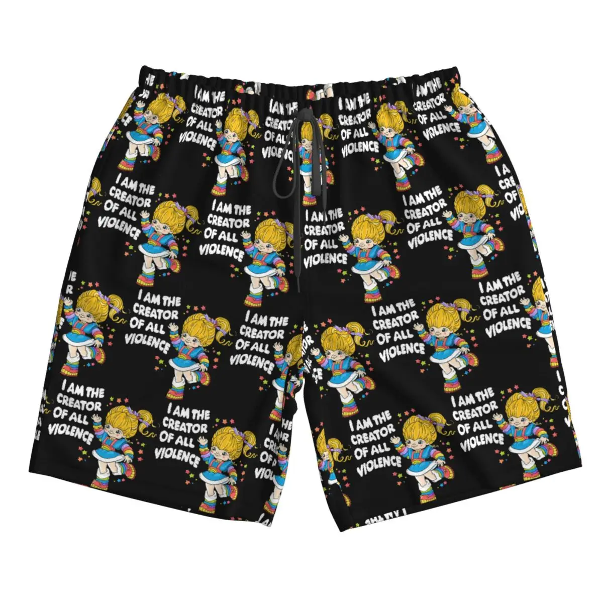 Rainbows Brite Cartoon Trunks Beach Board Shorts Casual Quick Dry Swimming Summer Men Pants