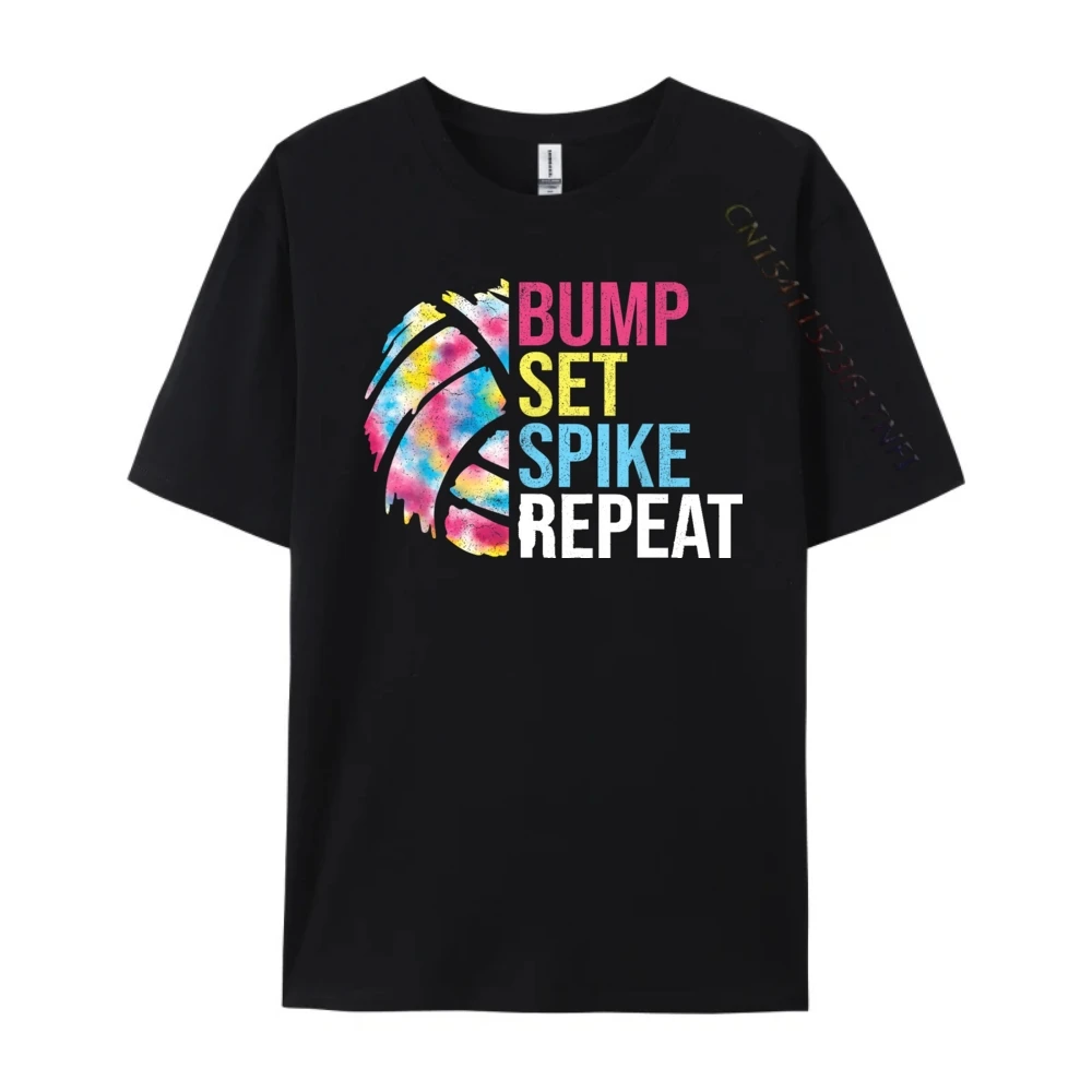 Bump Set Spike Repeat Volleyball Shirt For Girls Teens Women Mens Clothing Cotton T Shirt Men Valentine's Day Tops & Tees