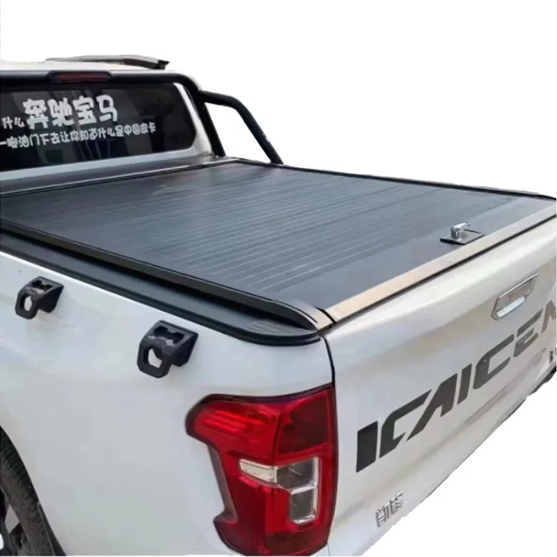 

Aluminium Alloy Hard Pickup Truck Manual Retractable ROLL up COVER Pickup Tonneau Cover for Silverado 1500 5.8FT 6.5FT