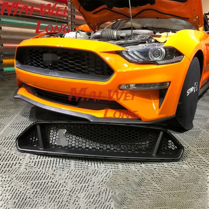 

2 pieces/1Set ABS matte black Mesh Grille Trim Racing Grills For Ford Mustang GT 2018 2019 2020 2021